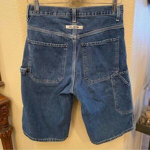 Vintage CALVIN KLEIN Blue Carpenter Cargo Jean Skate Shorts Size 29